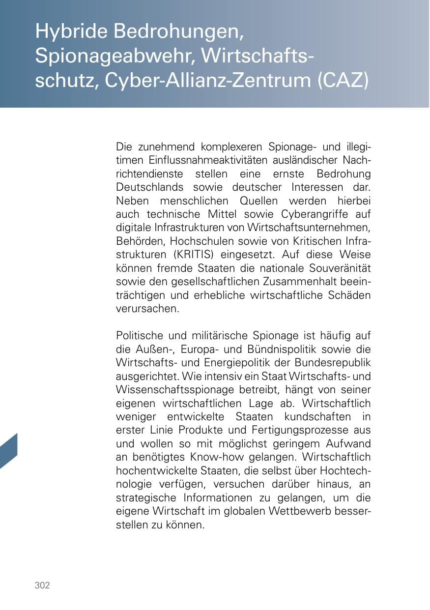 Seite 302 des Verfassungsschutzbericht 2025 Bayern