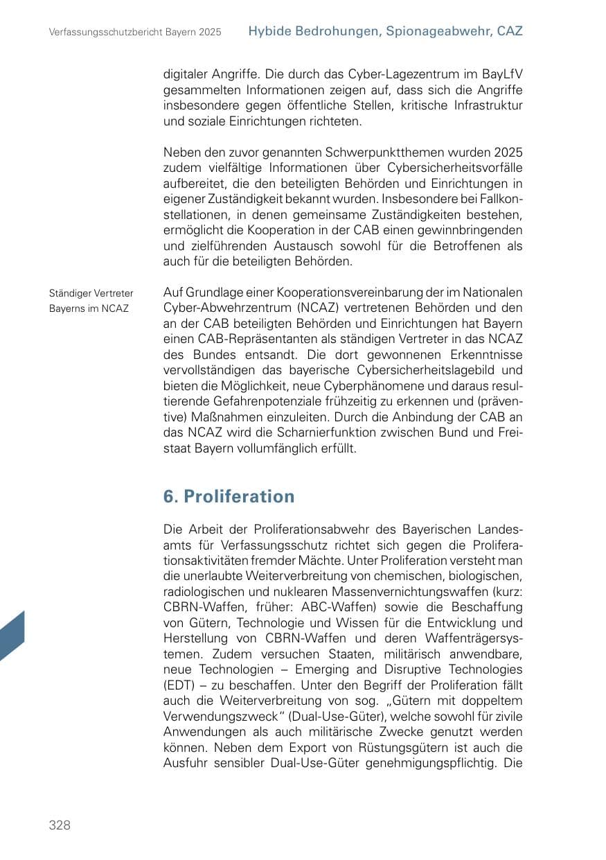 Seite 328 des Verfassungsschutzbericht 2025 Bayern