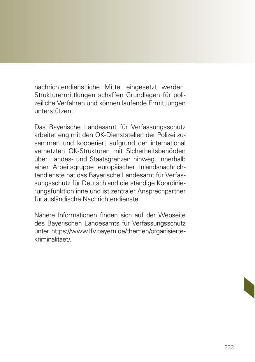 Seite 333 des Verfassungsschutzbericht 2025 Bayern