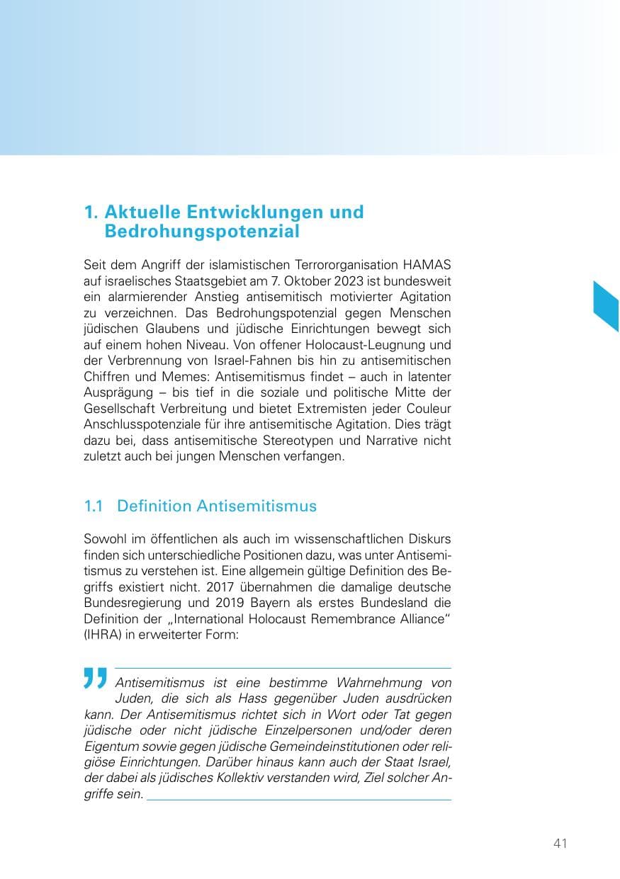 Seite 41 des Verfassungsschutzbericht 2025 Bayern