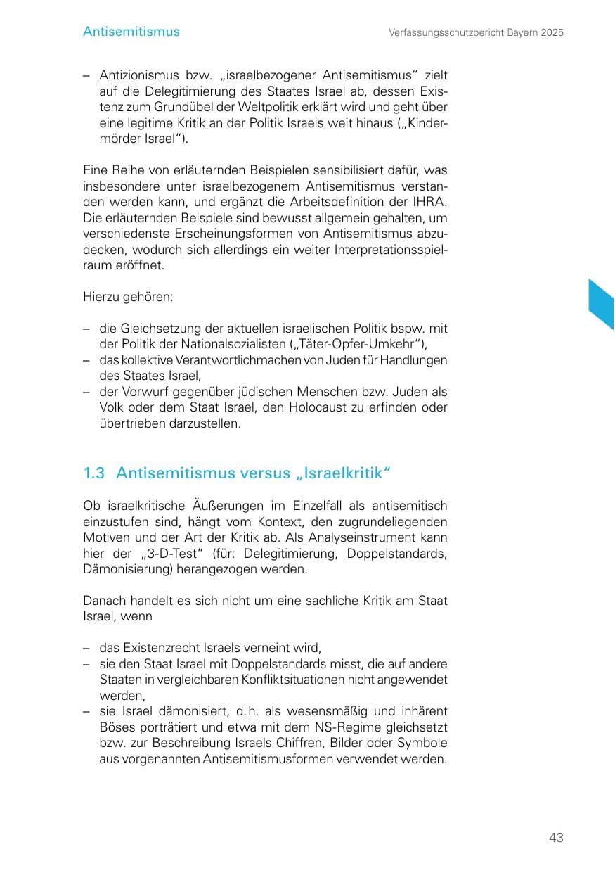 Seite 43 des Verfassungsschutzbericht 2025 Bayern