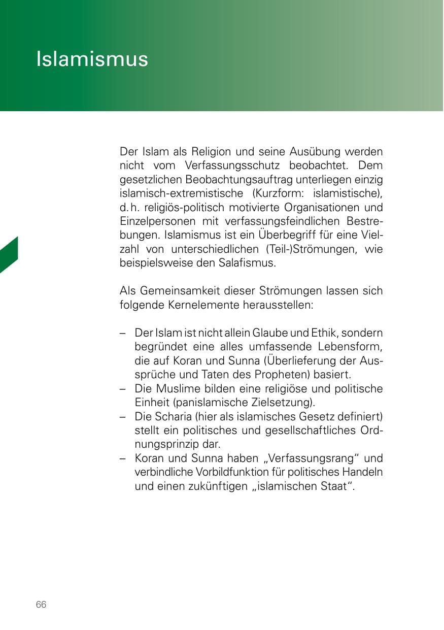 Seite 66 des Verfassungsschutzbericht 2025 Bayern