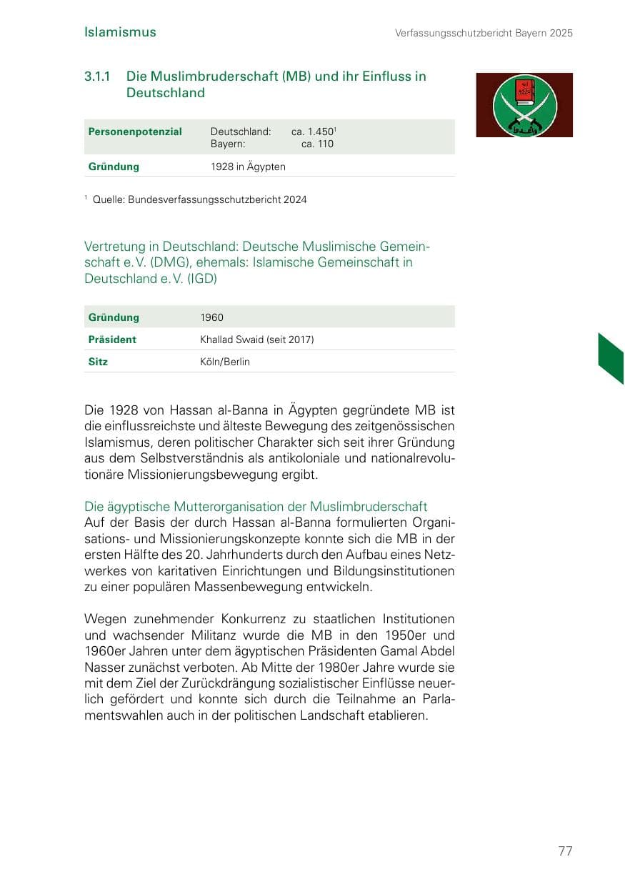 Seite 77 des Verfassungsschutzbericht 2025 Bayern