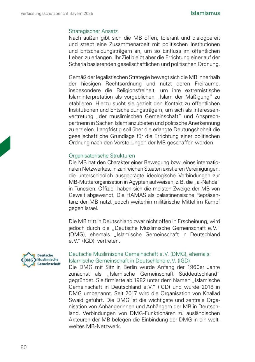Seite 80 des Verfassungsschutzbericht 2025 Bayern