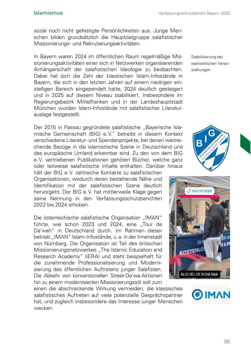 Seite 95 des Verfassungsschutzbericht 2025 Bayern