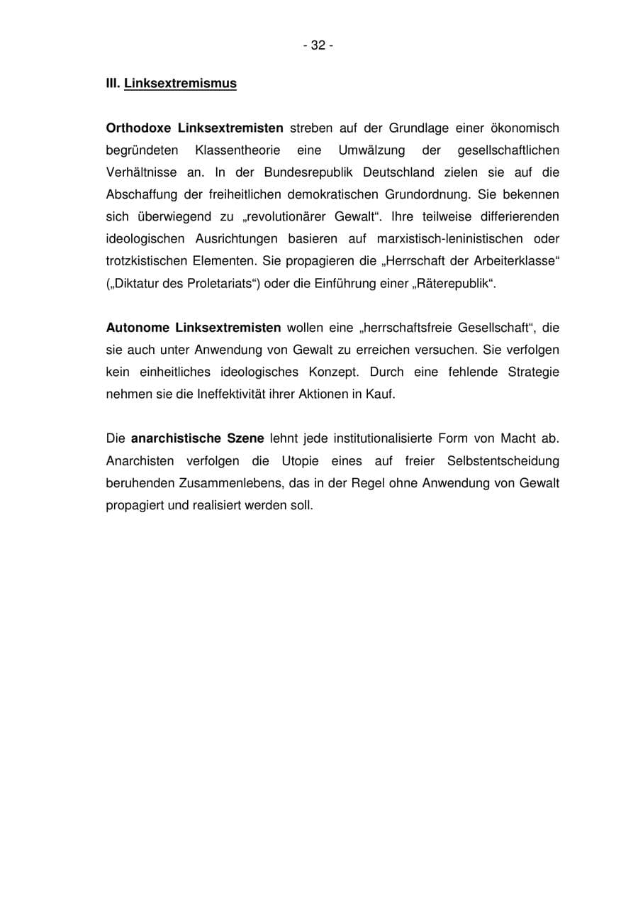 Seite 32 des Verfassungsschutzbericht 2005 Bremen