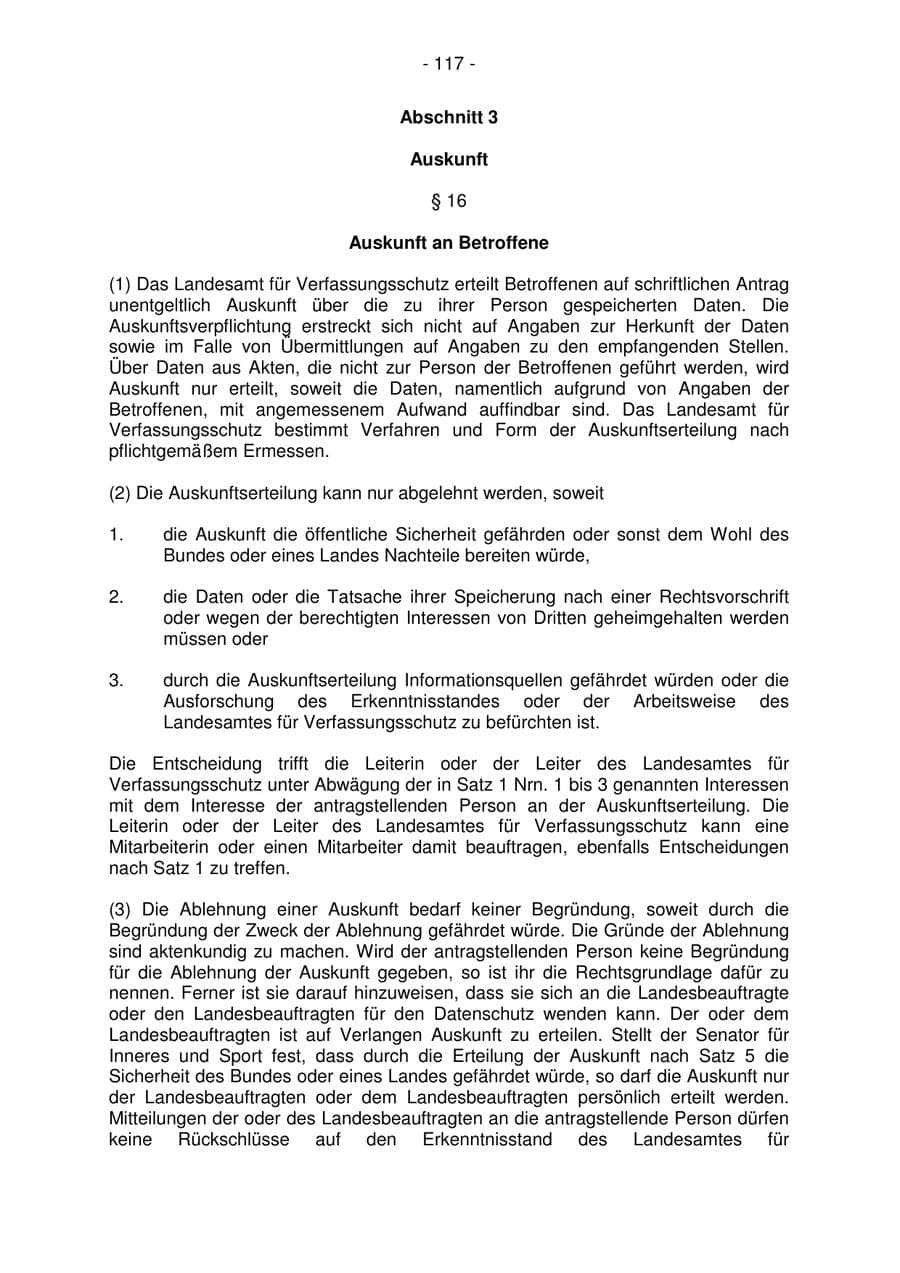 Seite 117 des Verfassungsschutzbericht 2006 Bremen
