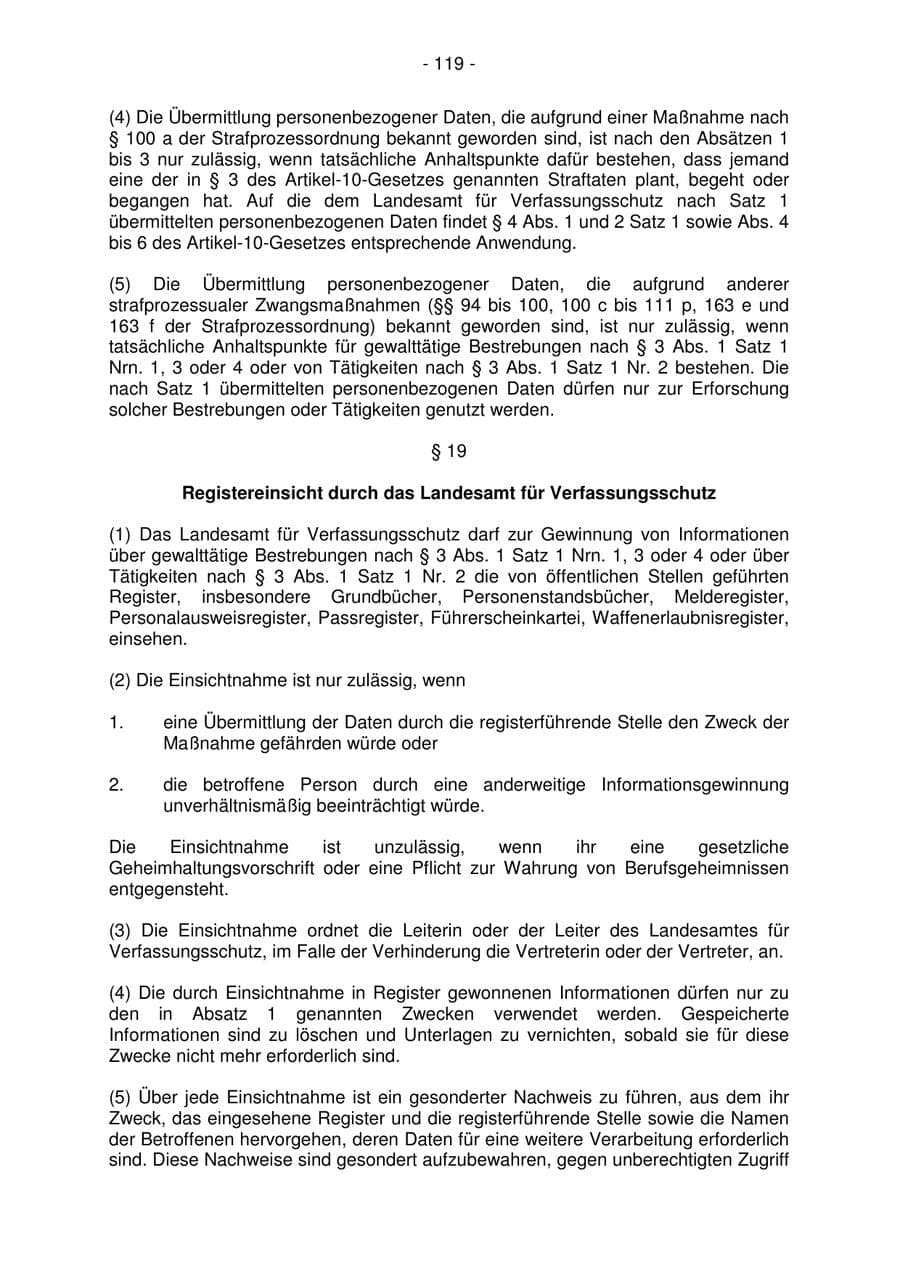 Seite 119 des Verfassungsschutzbericht 2006 Bremen