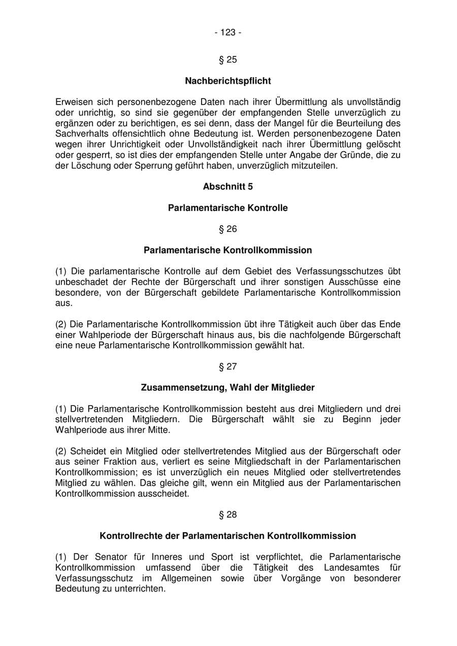 Seite 123 des Verfassungsschutzbericht 2006 Bremen