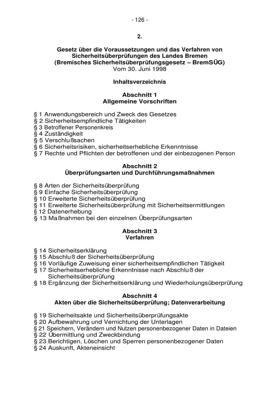 Seite 126 des Verfassungsschutzbericht 2006 Bremen