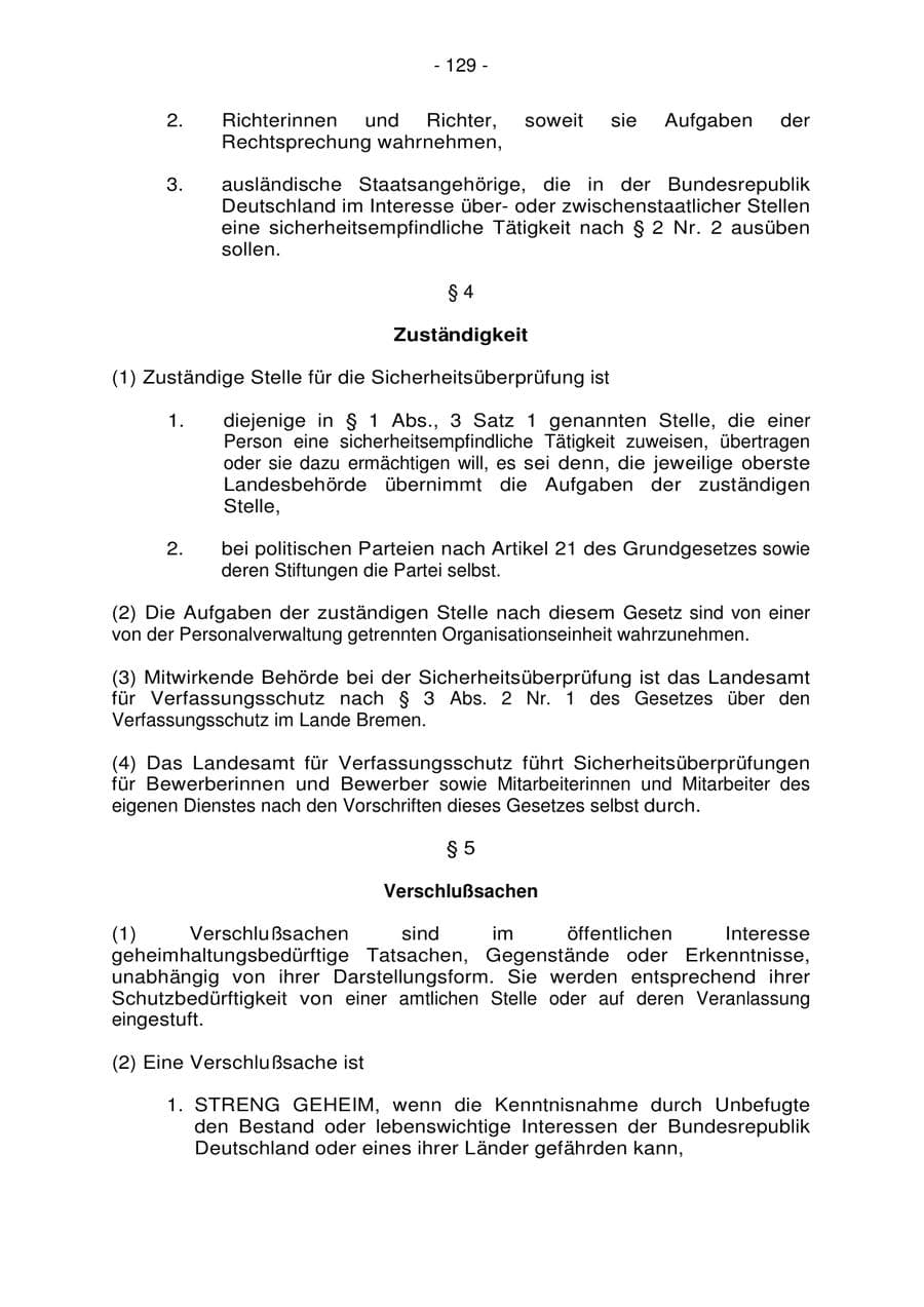 Seite 129 des Verfassungsschutzbericht 2006 Bremen