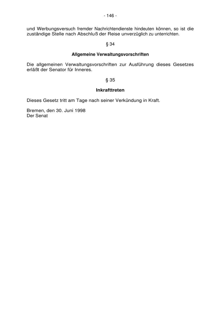 Seite 146 des Verfassungsschutzbericht 2006 Bremen