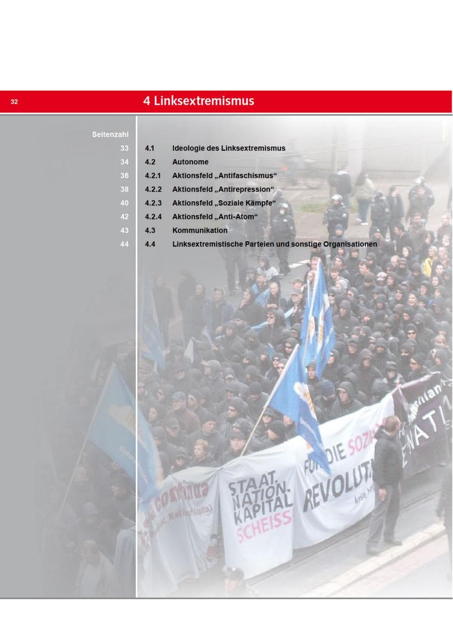Seite 32 des Verfassungsschutzbericht 2010 Bremen