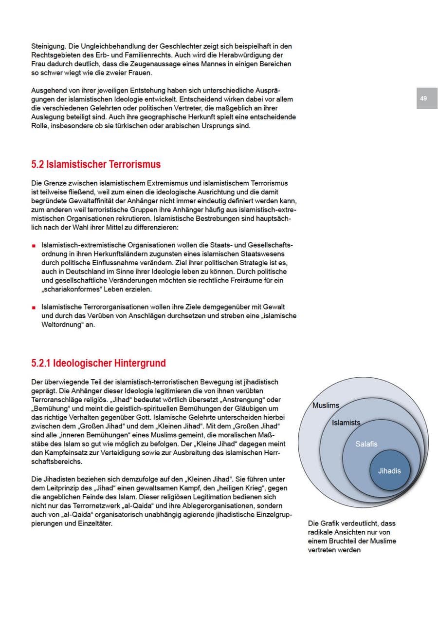 Seite 49 des Verfassungsschutzbericht 2010 Bremen