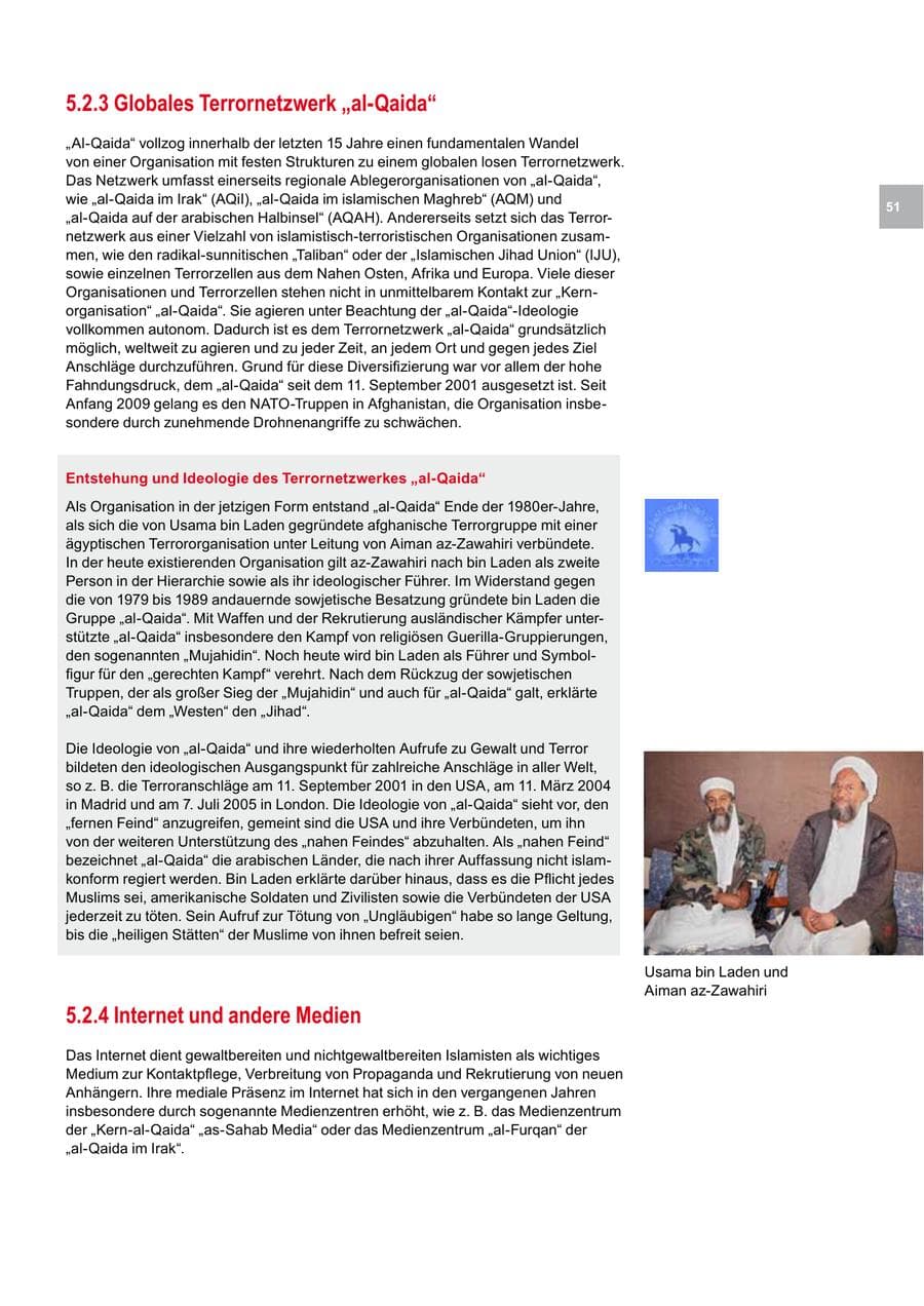 Seite 51 des Verfassungsschutzbericht 2010 Bremen