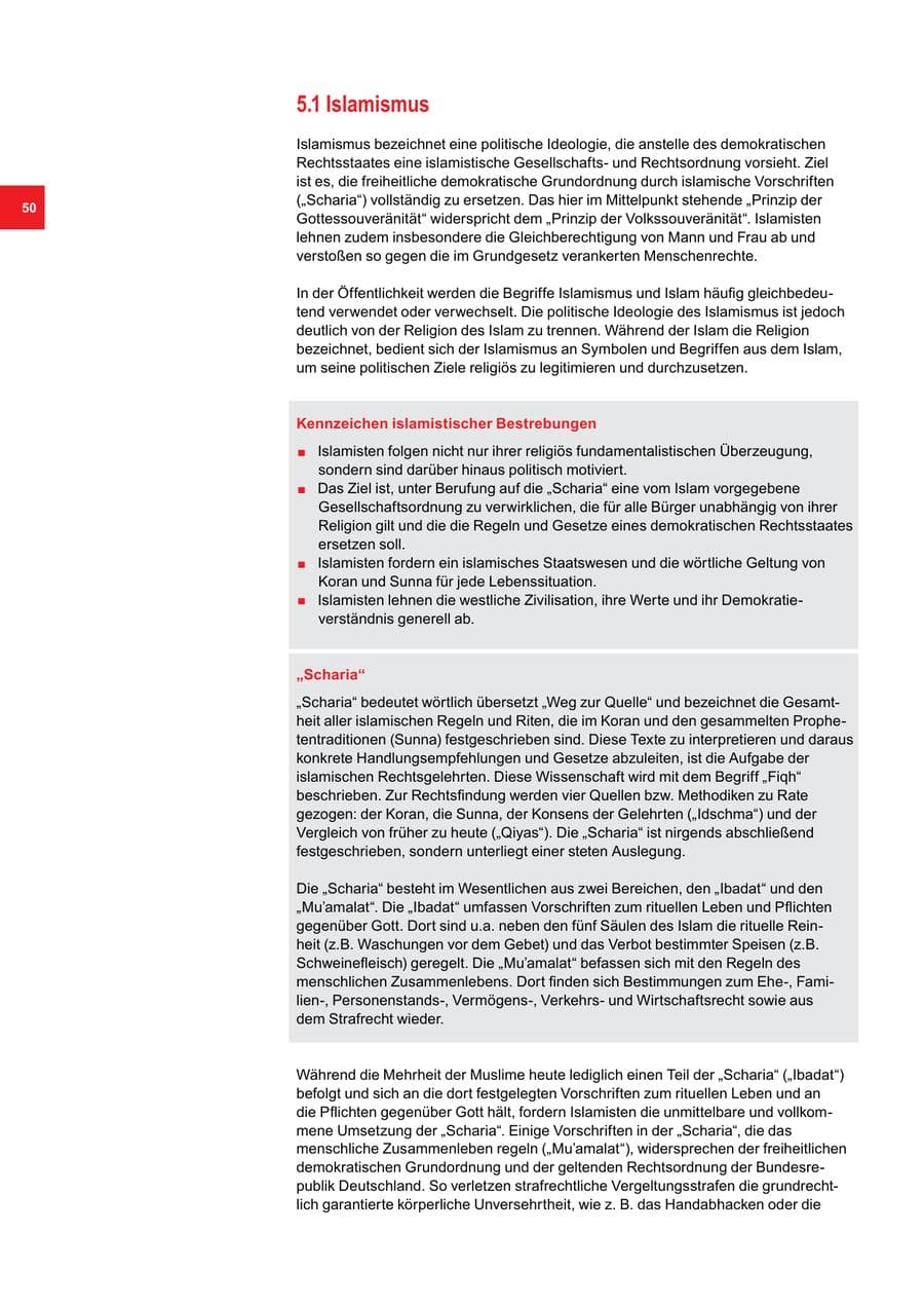 Seite 50 des Verfassungsschutzbericht 2011 Bremen