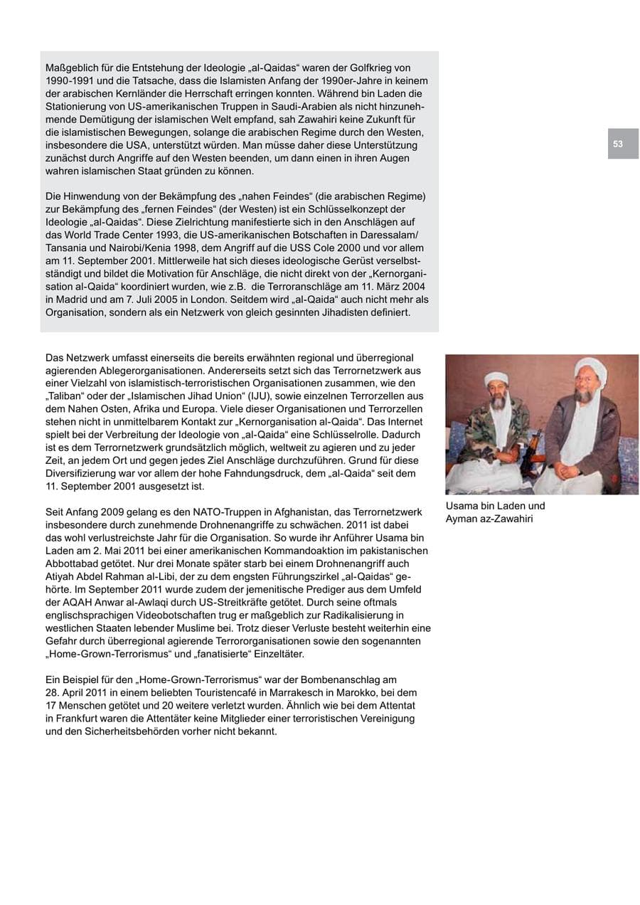 Seite 53 des Verfassungsschutzbericht 2011 Bremen