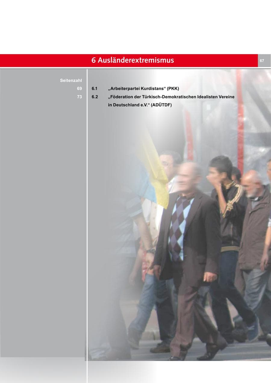 Seite 67 des Verfassungsschutzbericht 2013 Bremen