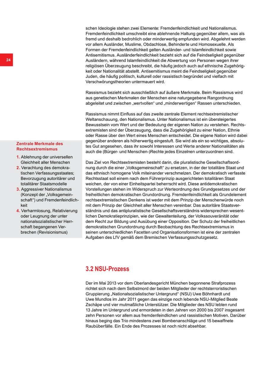 Seite 24 des Verfassungsschutzbericht 2015 Bremen