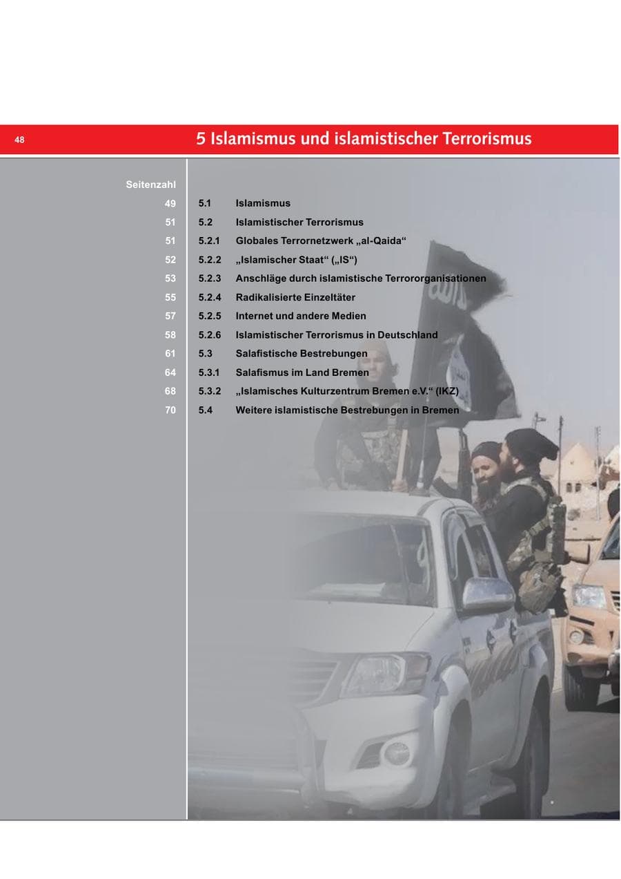 Seite 48 des Verfassungsschutzbericht 2015 Bremen