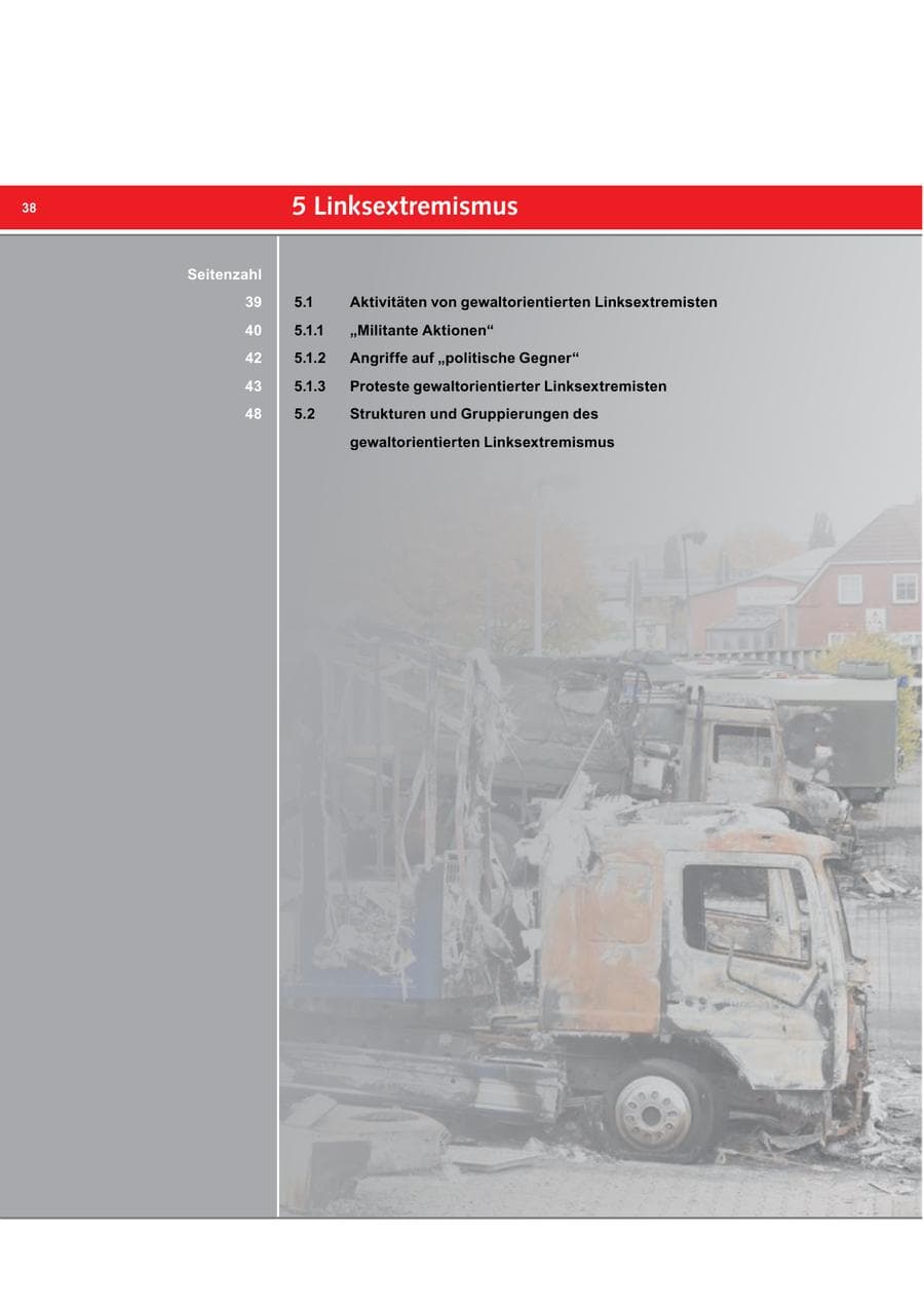 Seite 38 des Verfassungsschutzbericht 2016 Bremen