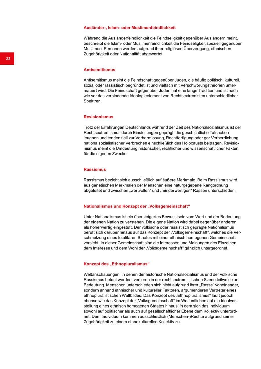 Seite 22 des Verfassungsschutzbericht 2018 Bremen
