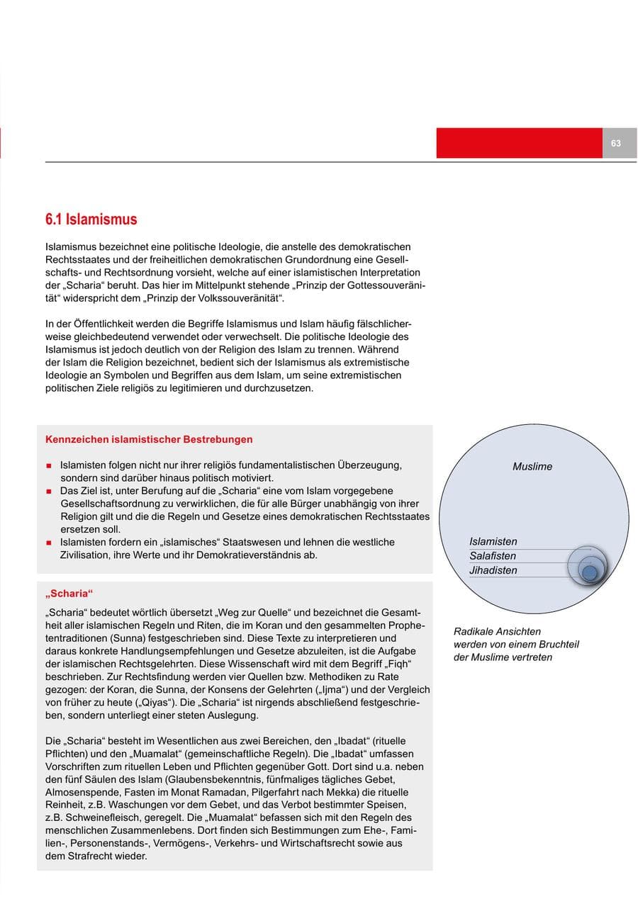 Seite 63 des Verfassungsschutzbericht 2018 Bremen