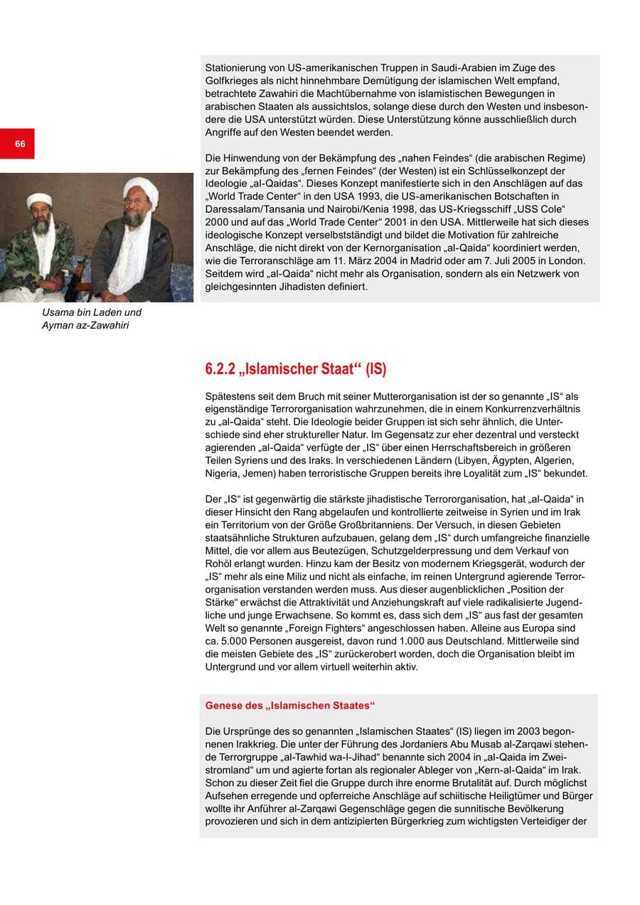 Seite 66 des Verfassungsschutzbericht 2018 Bremen