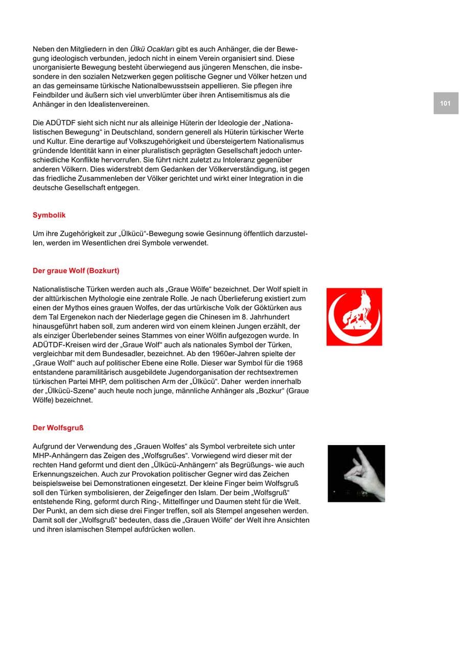 Seite 101 des Verfassungsschutzbericht 2019 Bremen