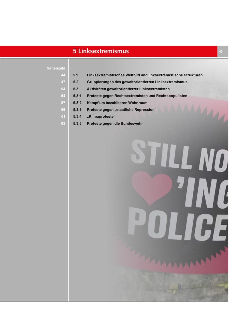 Seite 43 des Verfassungsschutzbericht 2019 Bremen