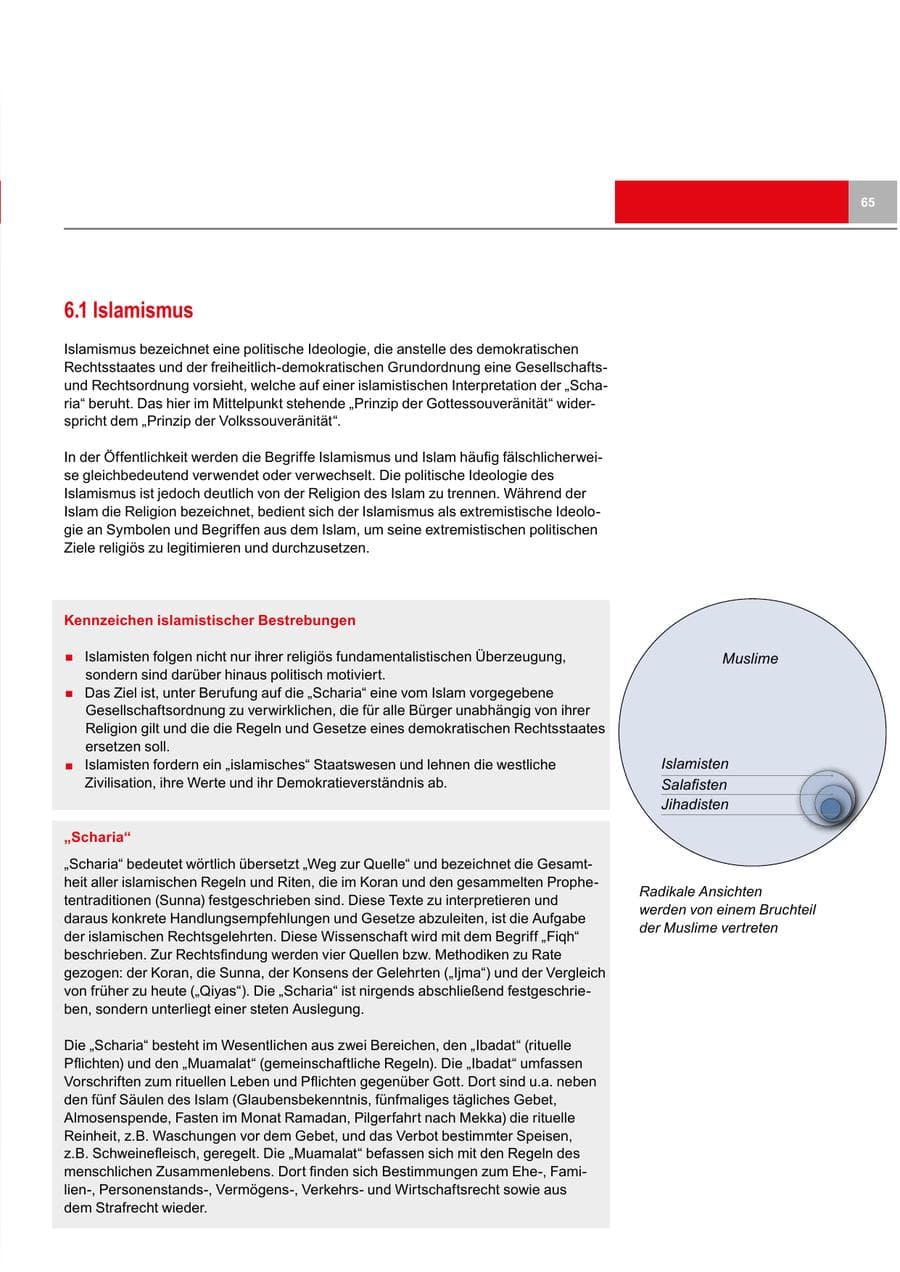 Seite 65 des Verfassungsschutzbericht 2019 Bremen