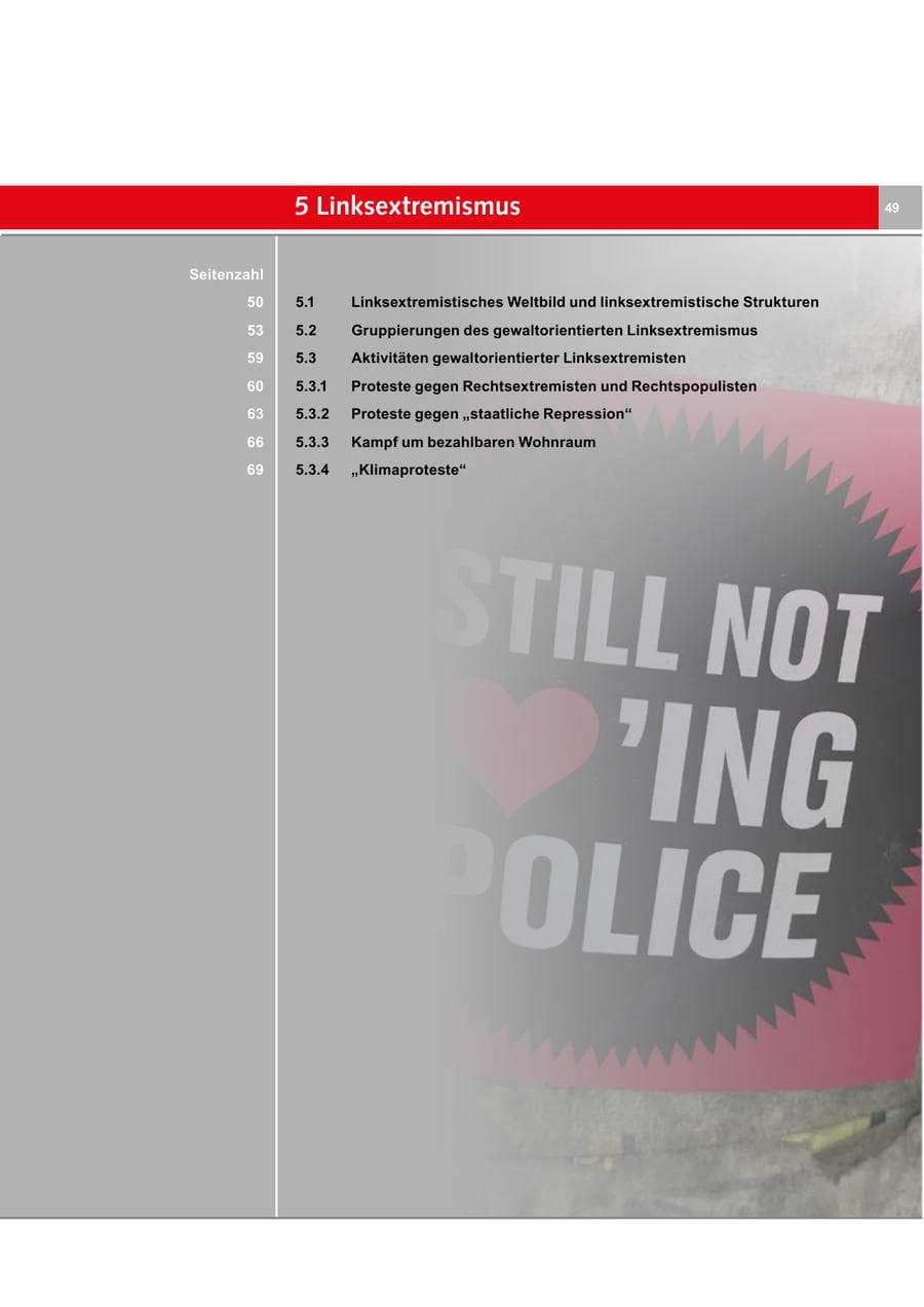 Seite 49 des Verfassungsschutzbericht 2020 Bremen