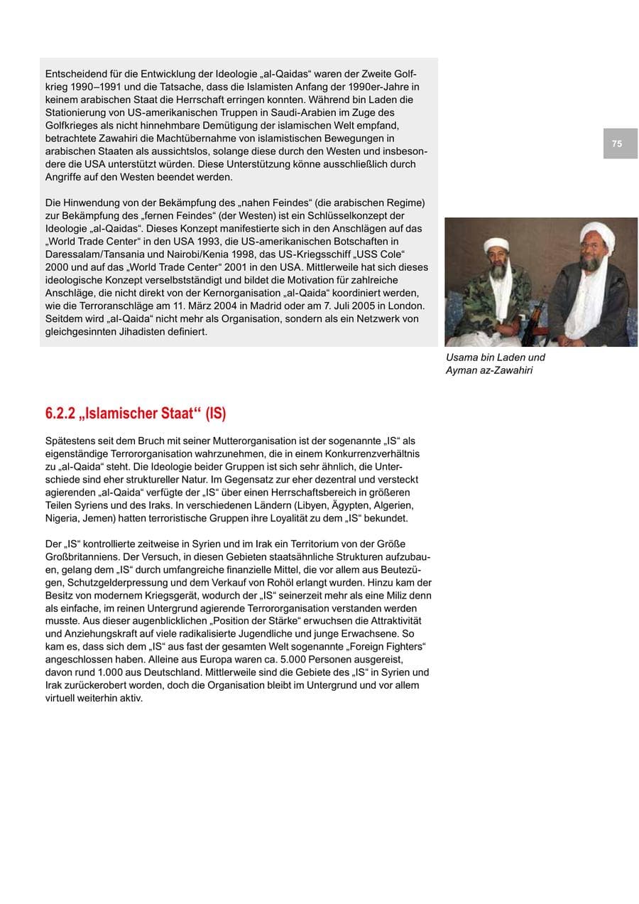 Seite 75 des Verfassungsschutzbericht 2020 Bremen