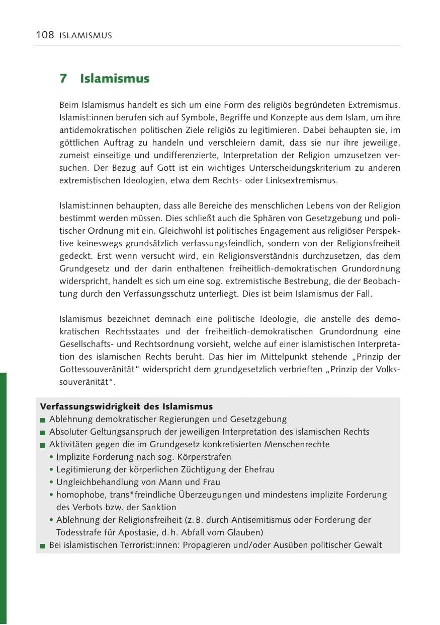 Seite 108 des Verfassungsschutzbericht 2022 Bremen