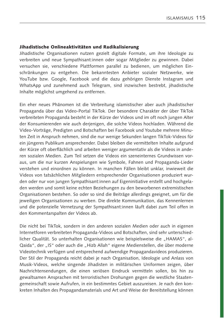 Seite 115 des Verfassungsschutzbericht 2022 Bremen