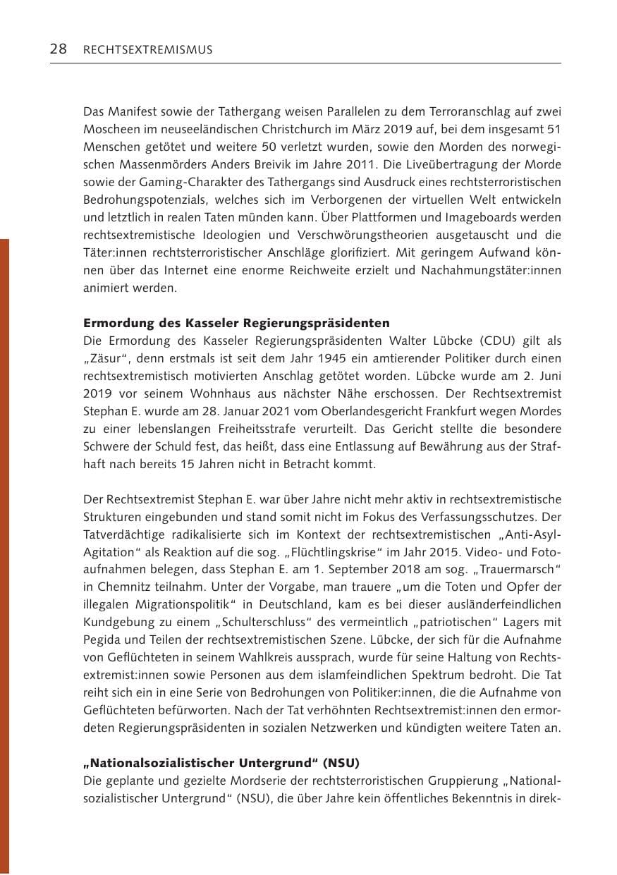 Seite 28 des Verfassungsschutzbericht 2022 Bremen