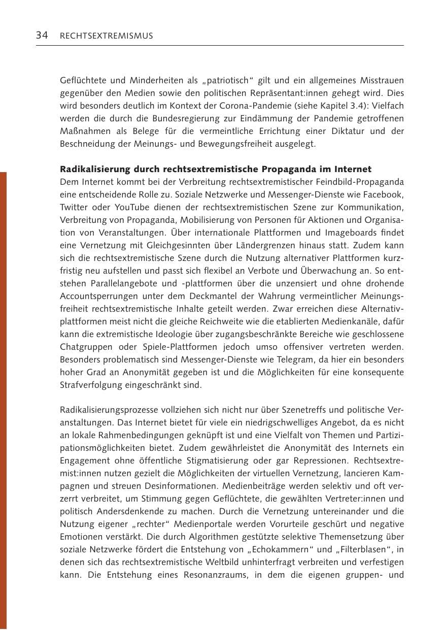 Seite 34 des Verfassungsschutzbericht 2022 Bremen