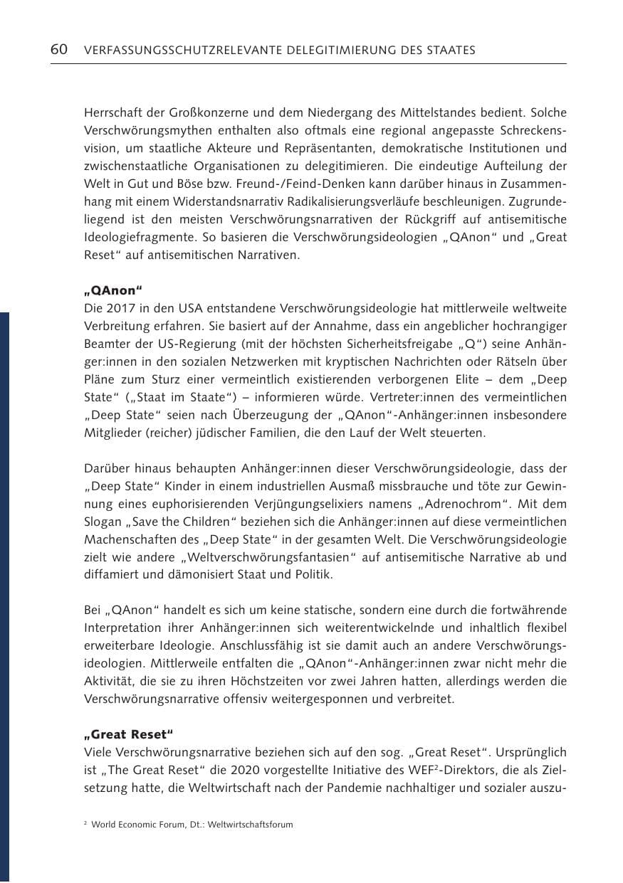 Seite 60 des Verfassungsschutzbericht 2022 Bremen