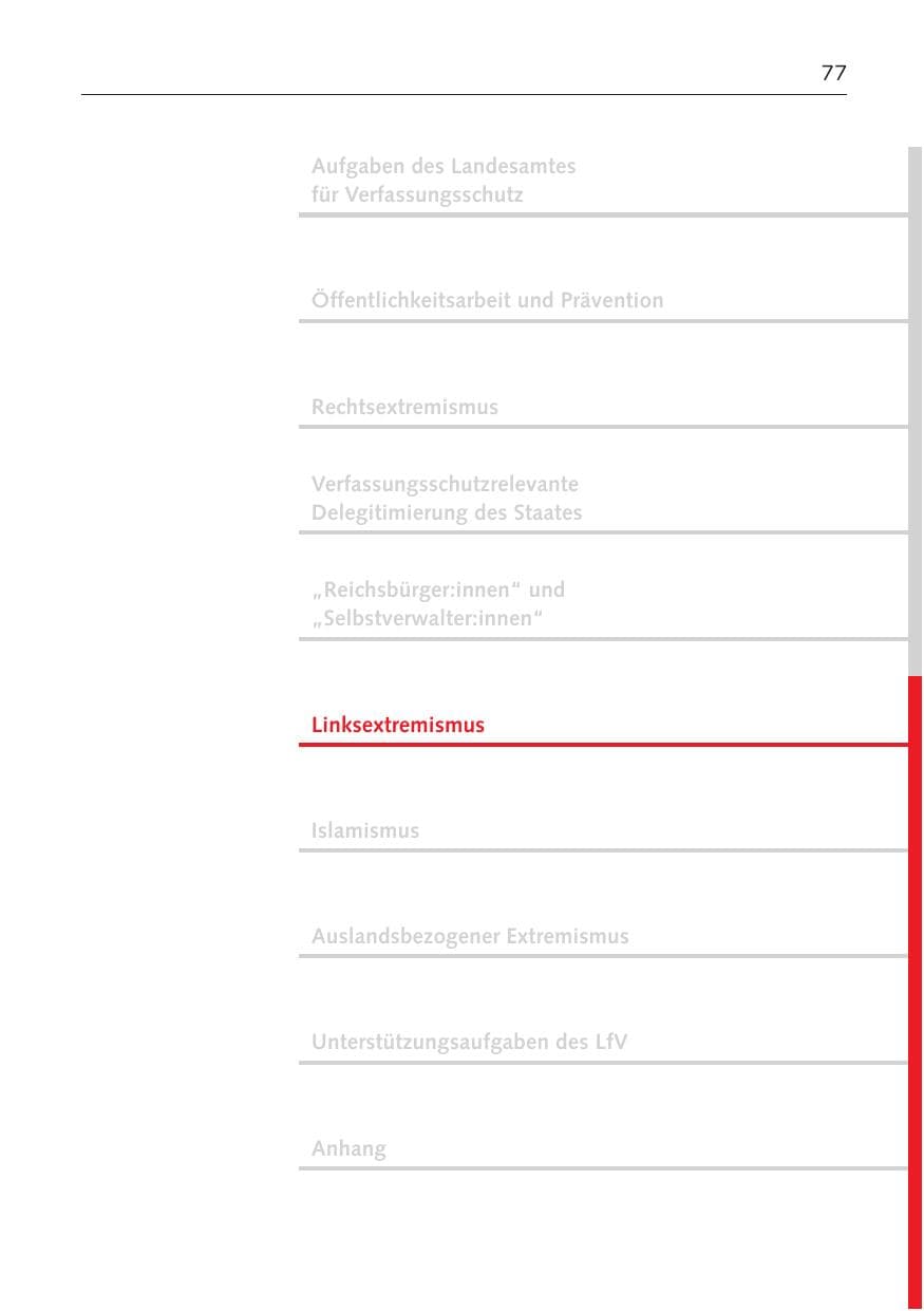 Seite 77 des Verfassungsschutzbericht 2022 Bremen