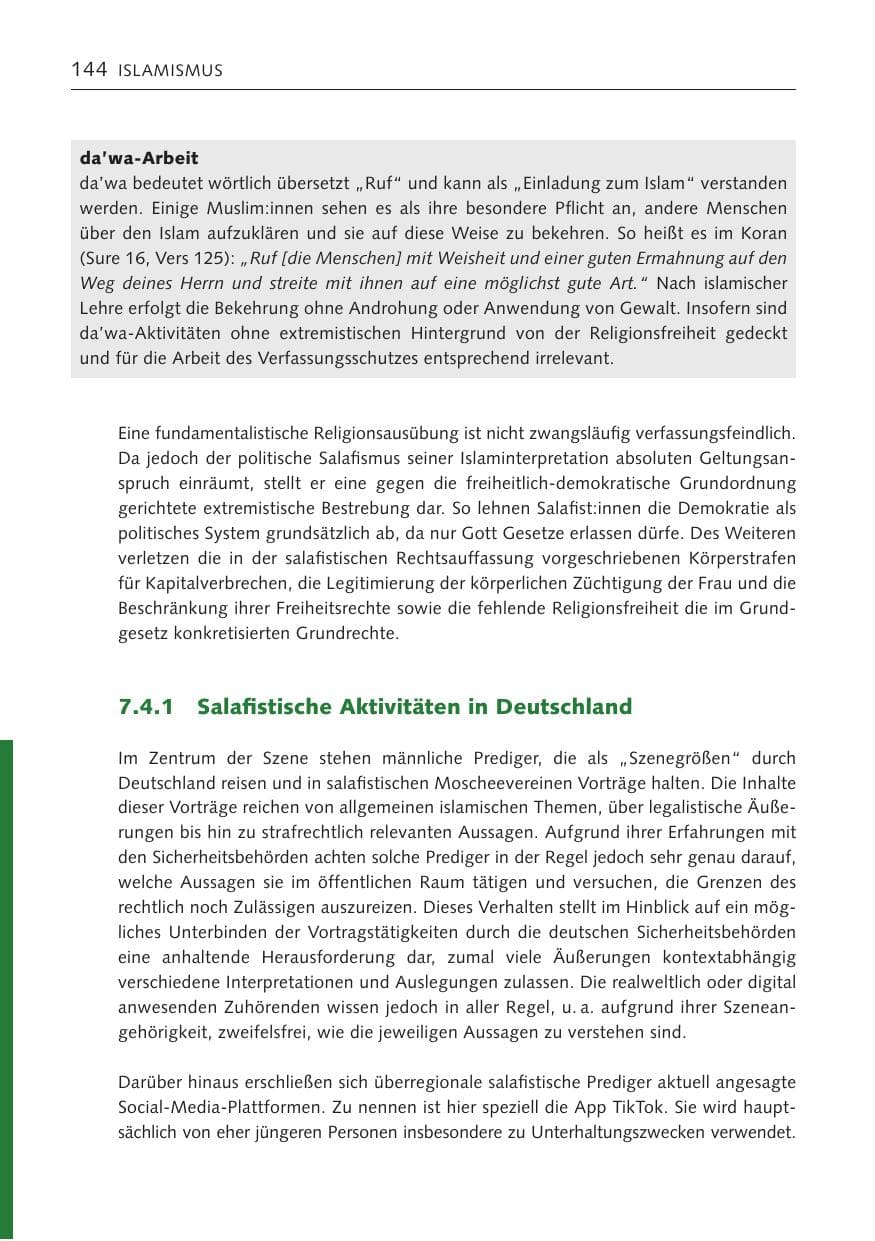 Seite 143 des Verfassungsschutzbericht 2023 Bremen