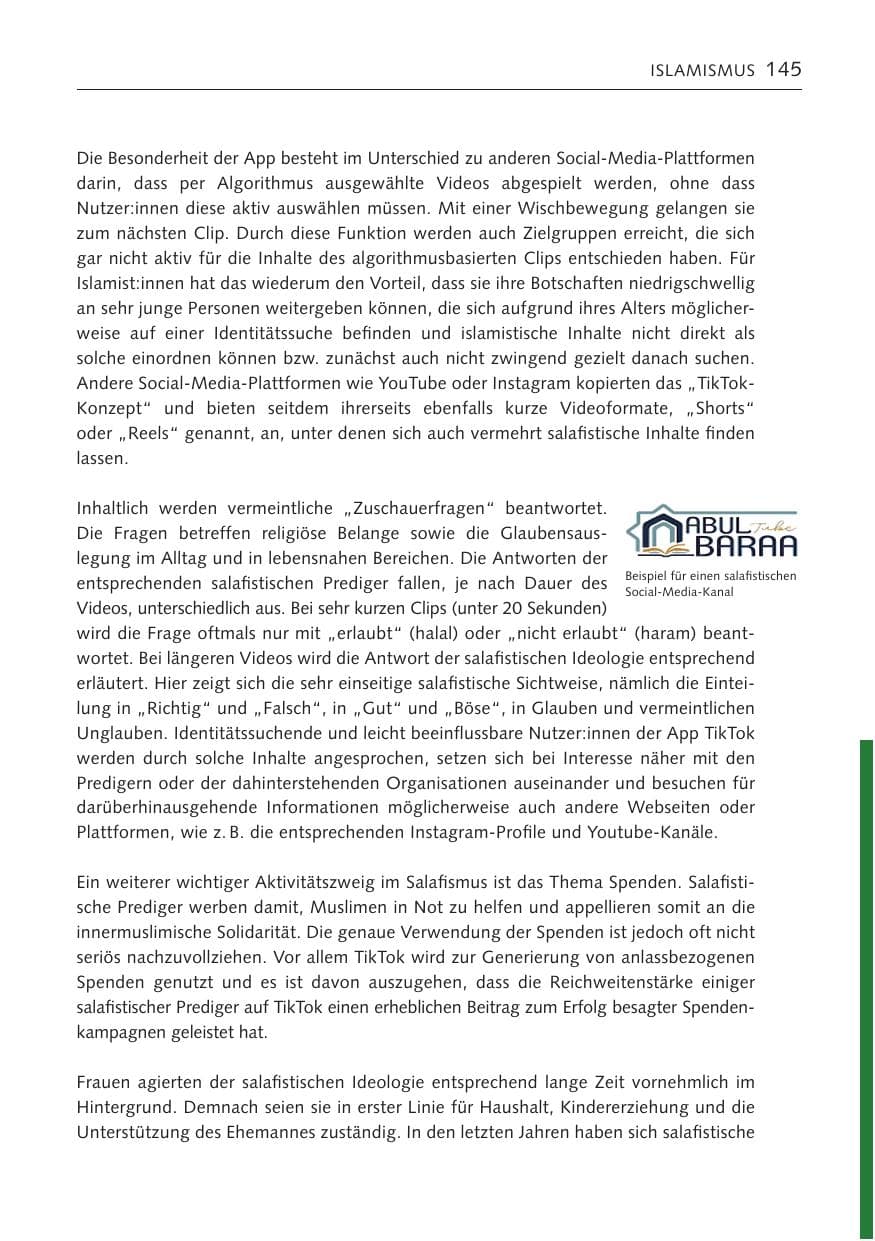 Seite 144 des Verfassungsschutzbericht 2023 Bremen
