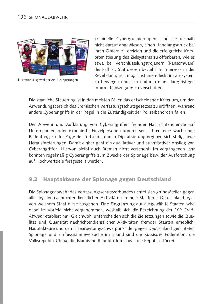 Seite 195 des Verfassungsschutzbericht 2023 Bremen
