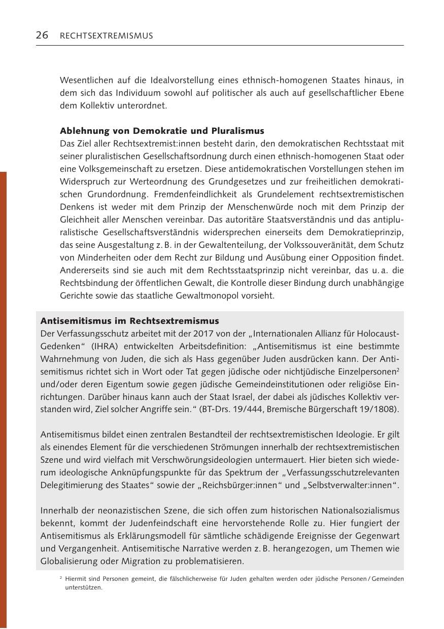 Seite 25 des Verfassungsschutzbericht 2023 Bremen