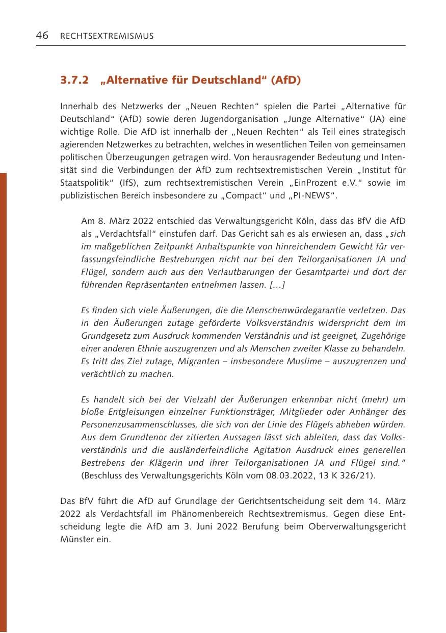 Seite 45 des Verfassungsschutzbericht 2023 Bremen