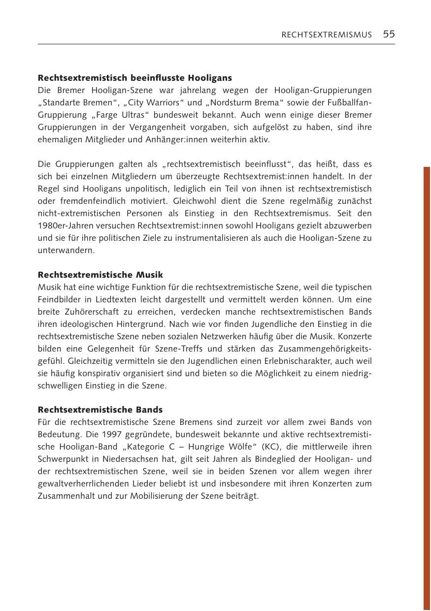 Seite 54 des Verfassungsschutzbericht 2023 Bremen