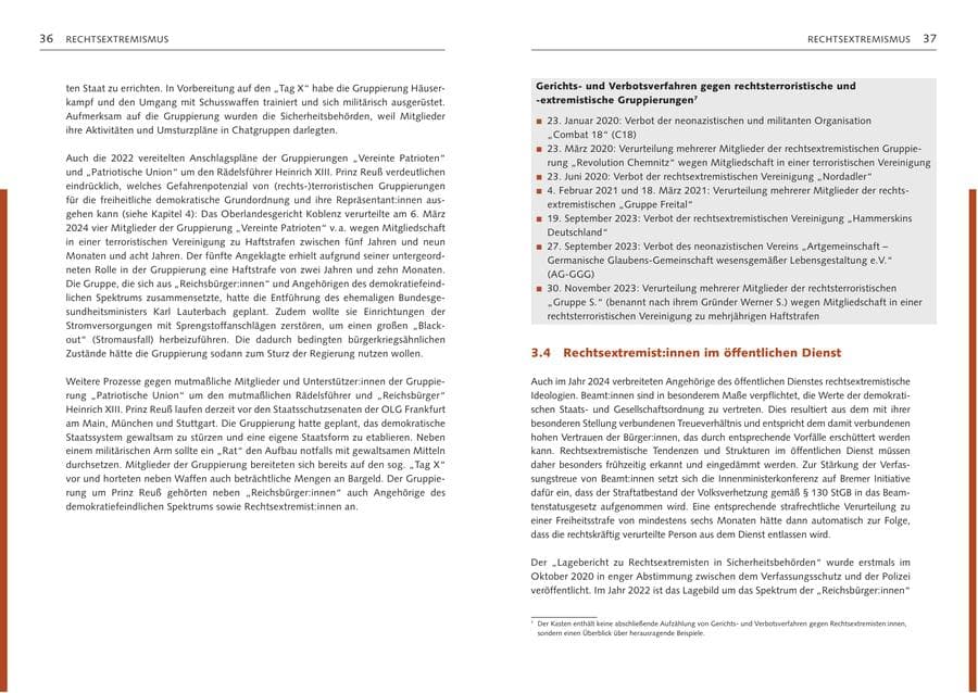Seite 20 des Verfassungsschutzbericht 2024 Bremen