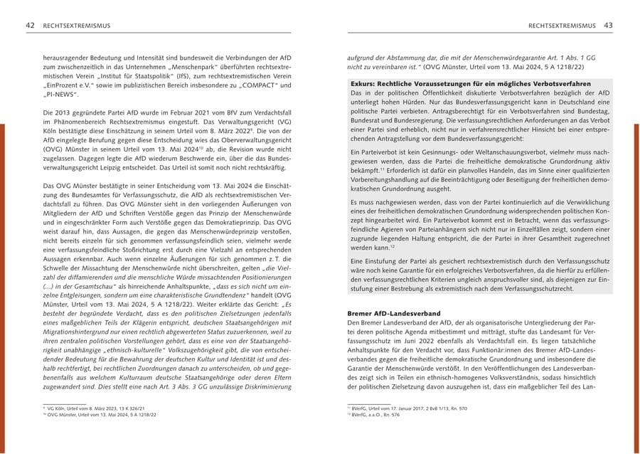 Seite 23 des Verfassungsschutzbericht 2024 Bremen