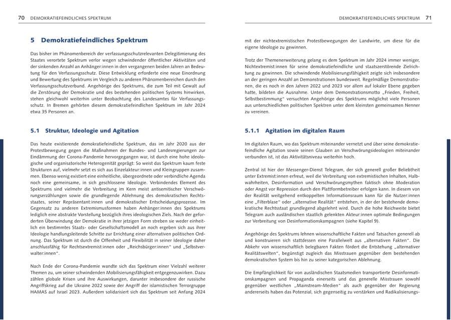 Seite 37 des Verfassungsschutzbericht 2024 Bremen
