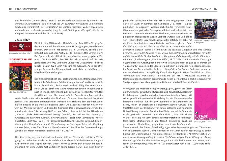 Seite 45 des Verfassungsschutzbericht 2024 Bremen