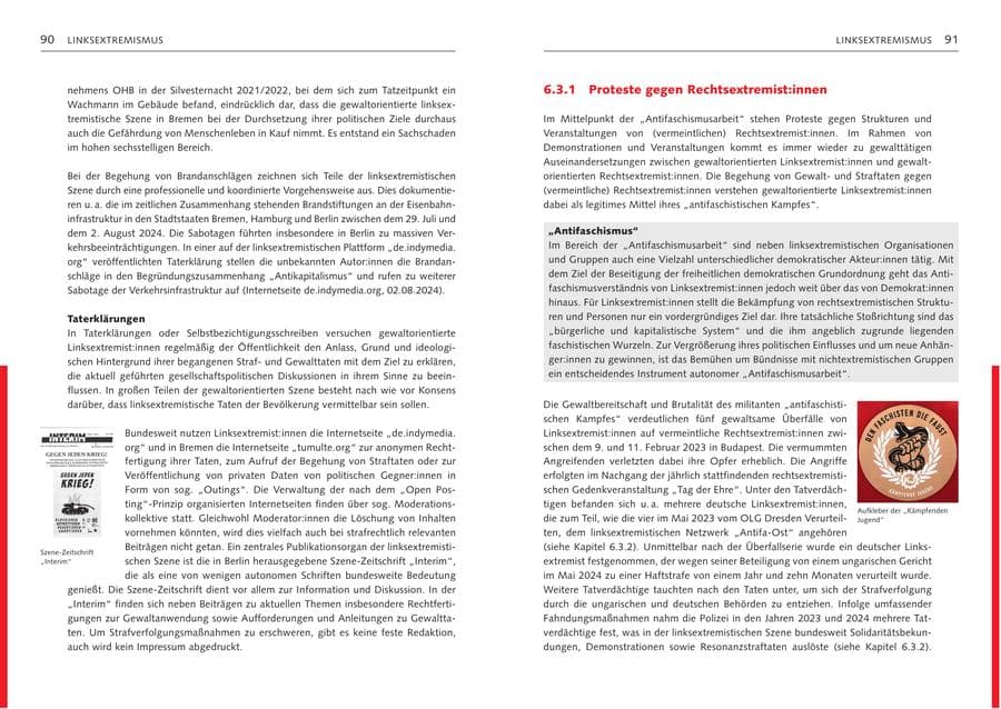 Seite 47 des Verfassungsschutzbericht 2024 Bremen